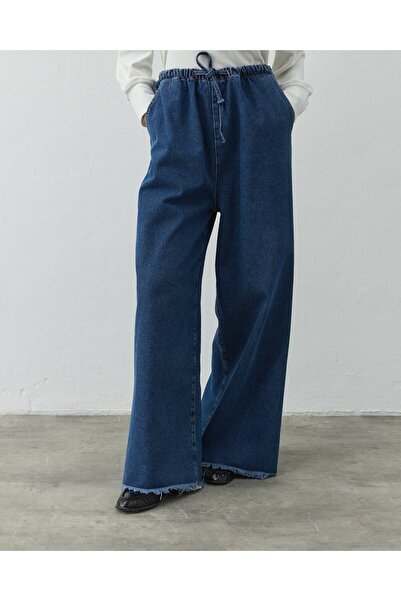 Aybikestil Wide Leg Jean Mavi