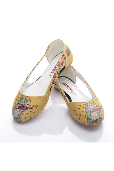 Streetfly Многоцветни дамски балерини с мотив за Свети Валентин