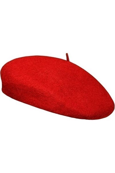 YKKJ Classic beret, red, one size,