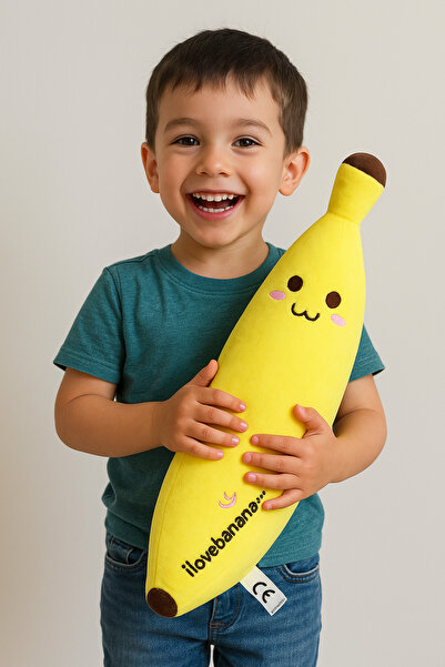 Empressco Muz Peluş Yastık 45 Cm | Muz Peluş Oyuncak | Meyve Peluş hediyeler