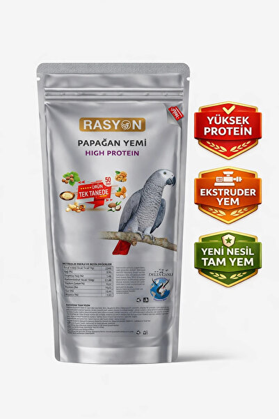 delta rasyon High Protein Papağan Yemi - 1 KG Ekstruder Yeni Nesil Tam Yem