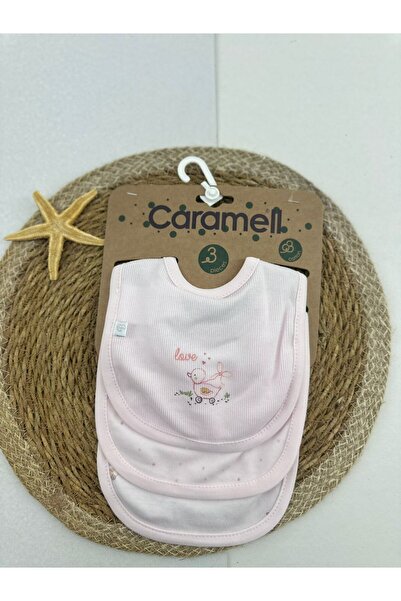 Caramell مريلة طعام للأطفال LOVE TIME 3 قطع