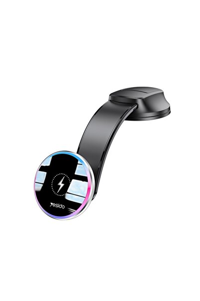 Yesido Suport auto, încărcare wireless, MagSafe, 15W, ventuză, pentru bord și...