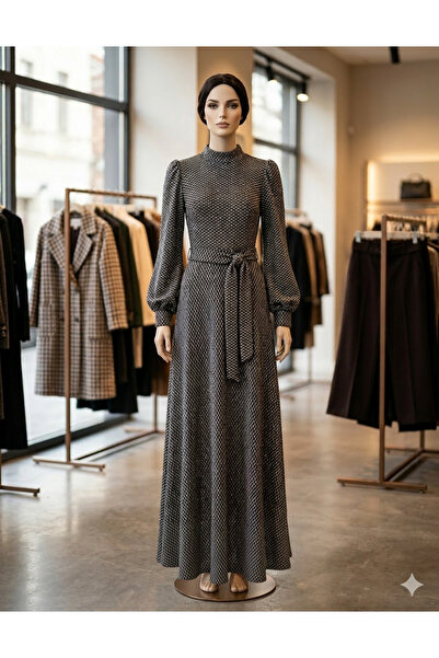 MODA Balon kol taşlı dqubba abiye