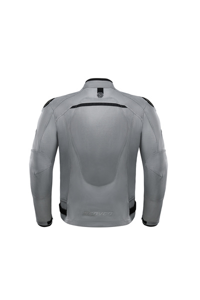 ebakbak Motorcycle Summer Jacket Full Mesh with Steel Shoulder Protection Mesh Biker Jacket Gray