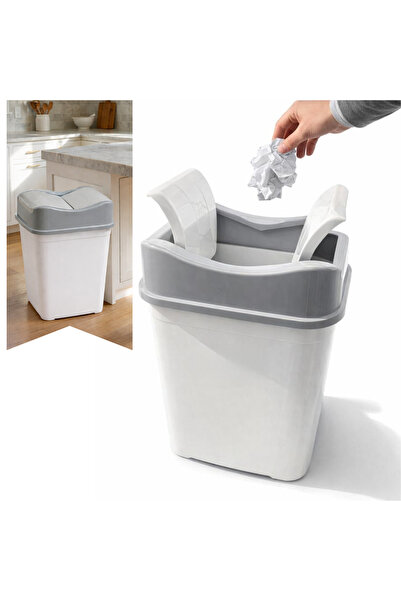 Salestore.ro 35L Trash Can with Flip Lid, Kitchen, Bathroom, Office Trash Can...