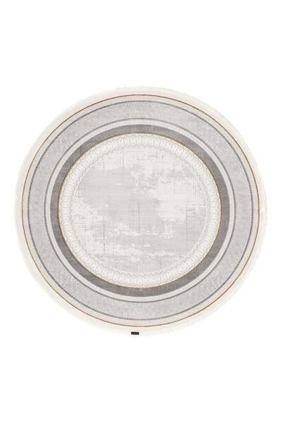 Karmen Halı Trend Tr003s Yuvarlak Bej Akrilik Pamuk Modern Yumuşak Mutfak Yat...