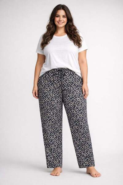 Pemilo Women's Plus Size Patterned Single Bottom