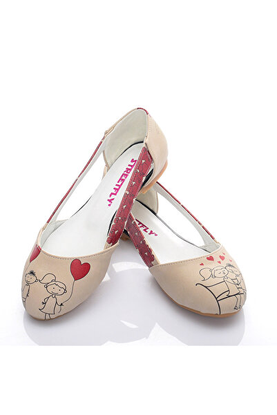 Streetfly Многоцветни дамски балерини с мотив за Свети Валентин