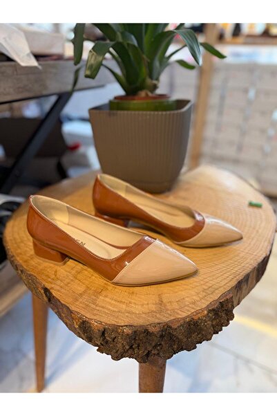 POTEEN Dino Women's Large Size Patent Leather Comfortable Shoes P0001-Brown C...