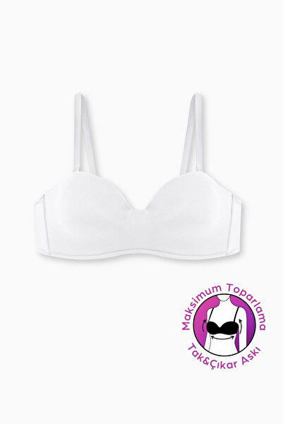 Weweus Lotus Desteksiz Bütüm Cup Στράπλες - Εκρού - Με Αποσπώμενα Λουράκια - ...