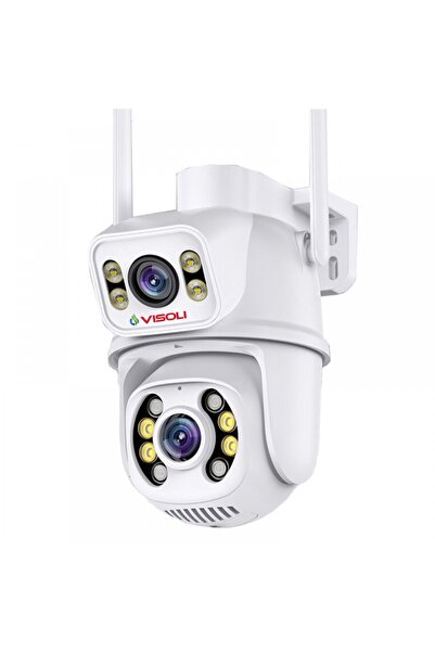 Visoli Visoli® QW25-Double 8MP Ultra HD, 5X Zoom Dual WIFI CCTV Video Surveil...