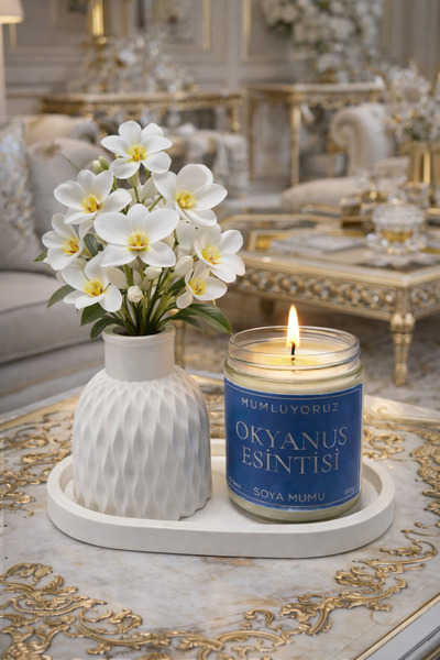 MUM Set of 3 Plates, Vases, Jars Ocean Breeze Freshness Premium Quality