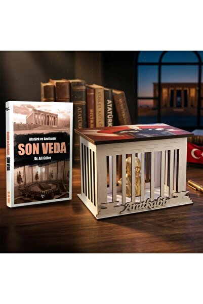 Halk Kitabevi Son Veda ve Atatürk Büstlü Ahşap Anıtkabir Işıklı Maket