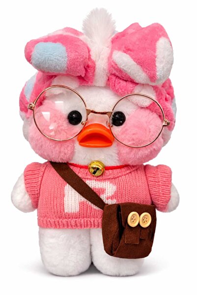 Generica Lalafan Gözlüklü Peluş Oyuncak Aksesuarlı Sevimli Ördek Oyuncak, (ra...