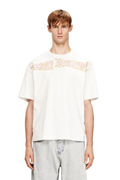 Diesel BEYAZ LOGOLU ERKEK T-SHIRT