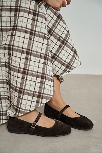 NİŞANTAŞI SHOES Mono Bitter Brown piele naturală Detaliu cu cataramă talpă pl...