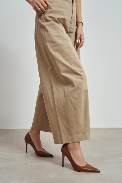 NİŞANTAŞI SHOES Γυναικείο στιλέτο Lunara Taba ματ με μυτερή μύτη