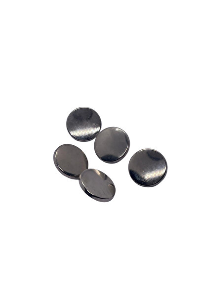 5 Adet Plastik Düğme (17mm, Metal Görünümlü)