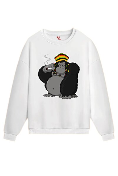 Rabona Fashion Smoky Gorilla – Dizajn dukserice u rasta stilu – Hoodie (opcio...
