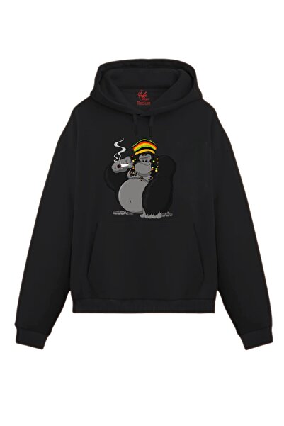 Rabona Fashion Smoky Gorilla – Dizajn dukserice u rasta stilu – Hoodie (opcio...