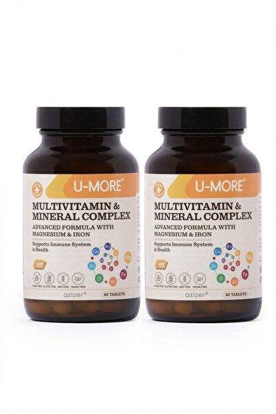 UMore 2'li Avantaj Paketi - Multivitamin 120 Tablet - Kalsiyum, Magnezyum, De...