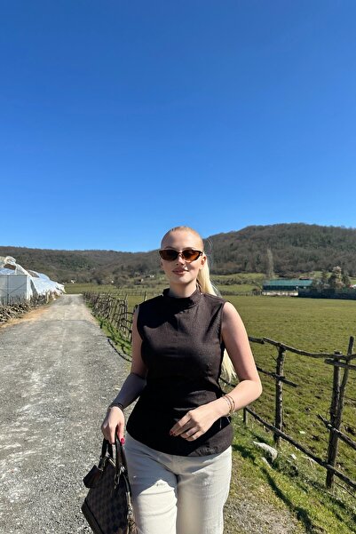 lizge giyim Yandan Zippered Back Detail Jeans Blazer