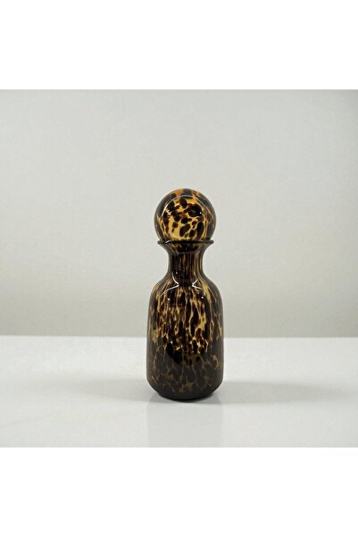 Qua Home Cien Cam Vazo Leopar Detaylı 14x14x32 cm