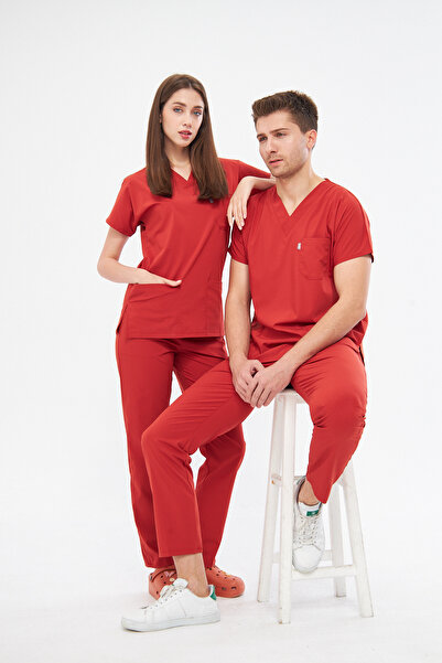 Class Üniforma Kiremit material elastic Uniformă medicală unisex pentru asist...