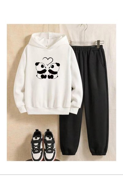 shams style Unisex Hooded Sweatshirt Top and Bottom Tracksuit Set