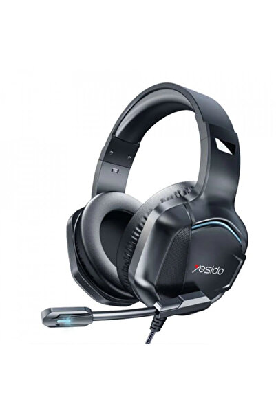 Yesido Căști cu fir cu lumini RGB, mufă jack - (EK01) - Negru