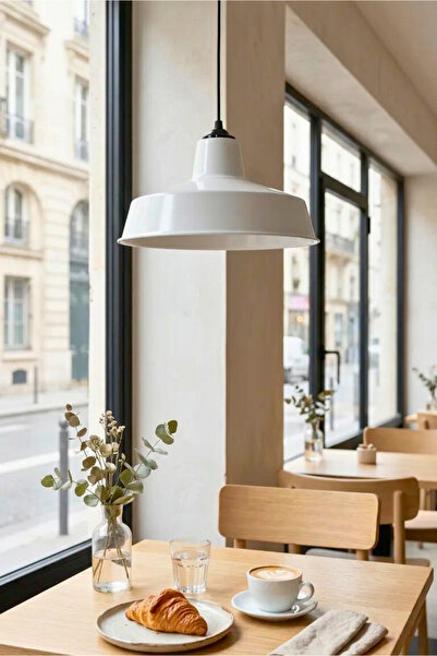 HOMİNG Northe Beyaz Retro İskandinav Sarkıt Cafe Restoran Ev Ofis