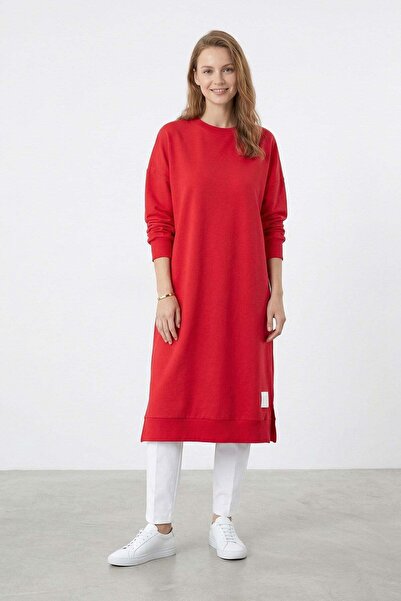 Soul Women's Basic Tunic - 30645Tun - Red