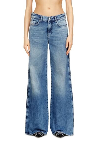 Diesel 1978 D-AKEMI-S MAVİ KADIN FLARE JEAN PANTOLON