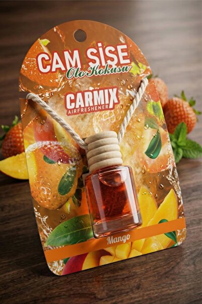 PROMOSYONİK Oto Araç Ayna Asma Şişe Cam Koku Mango Aromalı Oto Parfümü