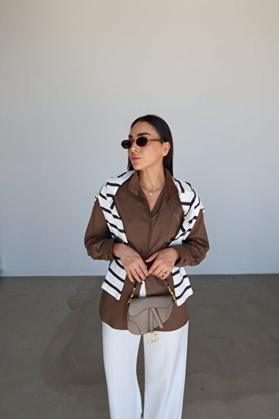 Özge Özgenç Oversized Shirts with Tie Detail