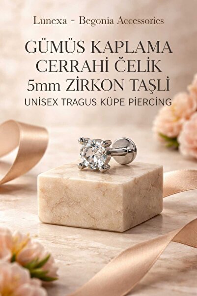 Lunexa 316L Cerrahi Çelik Paslanmaz Kararmaz Alerji Yapmaz Zirkon Taşlı Figür...