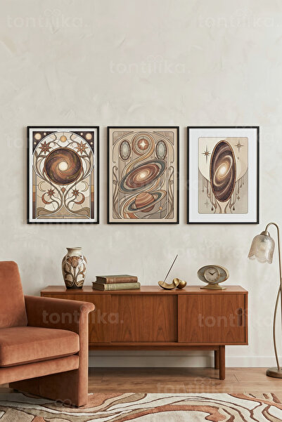Tontilika Σετ ζωγραφικής Art Nouveau Cosmic με 3 ξύλινα πλαίσια
