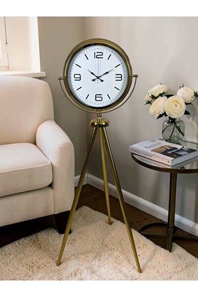 Leyaton Aurora Gold Stand Tripod Clock Rvryt-Rs345