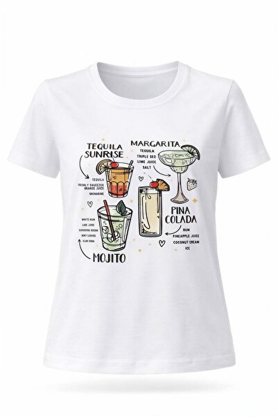 Miss Poem Γυναικείο λευκό γραφικό μπλουζάκι με τύπωμα Βαμβάκι τεμαχίων