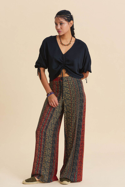 Los banditos Palazzo Високі Штани з Широким Попереком