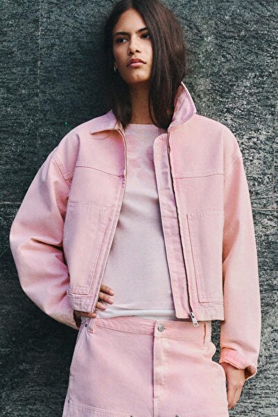 Pull & Bear Pembe utility ceket