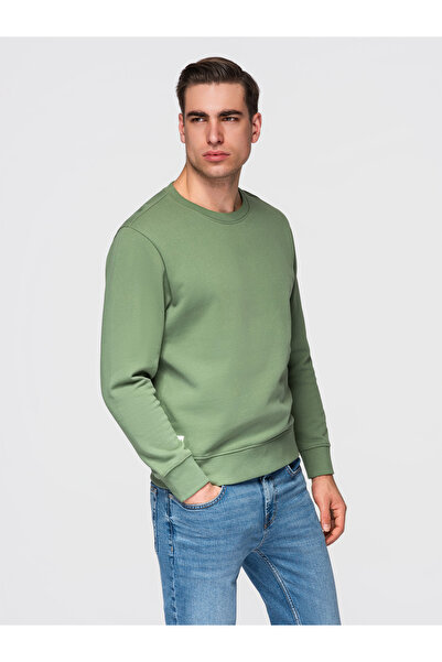 OMBRE Bărbați Hanorac Bumbac Modern OM-SSBN-0271 Verde