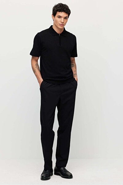 PAULMARK Ανδρικό παντελόνι με ελαστική μέση και Με δέσιμο Παντελόνι jogger τσ...