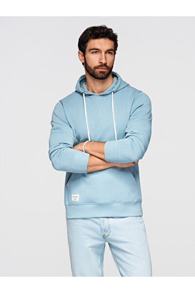 OMBRE Men's Cotton Cotton OM-SSBN-0270 with Hooded Denim blue