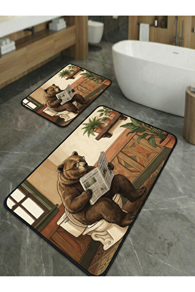 huhuli Σετ 2-τεμαχίων Αντιολισθητική σόλα χαλάκια κουζίνας και μπάνιου, κατάλ...