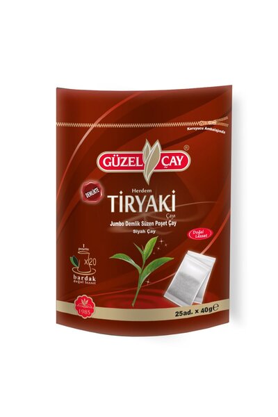 Güzel Çay Tiryaki Jumbo Demlik Poşet Çay 40gr X 25 Adet