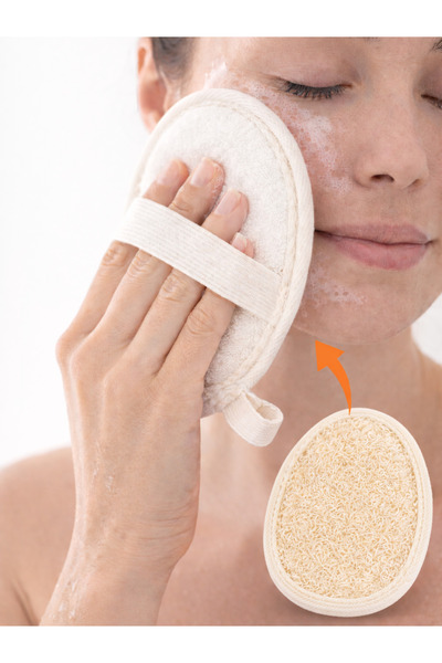 BEYLİNİ قفاز تنظيف الوجه من الليف، مقشر ومنظف للبشرة، مناسب للاستحمام، مضاد ل...