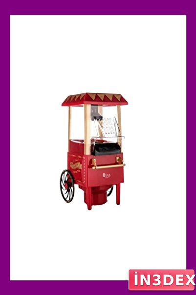 İN3DEX Oil-Free Hot Air Popcorn Maker with Non-Stick Surface