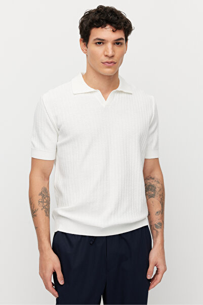 PAULMARK Ανδρικό πλεκτό μπλουζάκι με γιακά